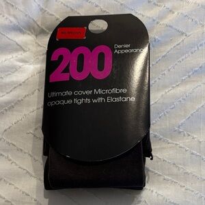 Brown Microfiber Opaque Tights with Elastane